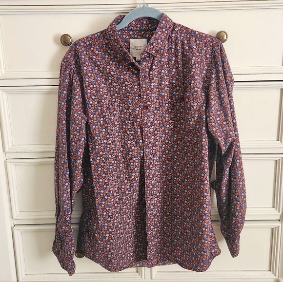 Six Lincoln New York Long Sleeve Floral Button Up - Picture 1 of 4